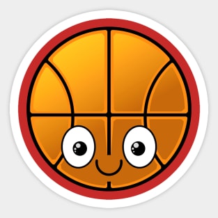 Smiling Basketball Sticker